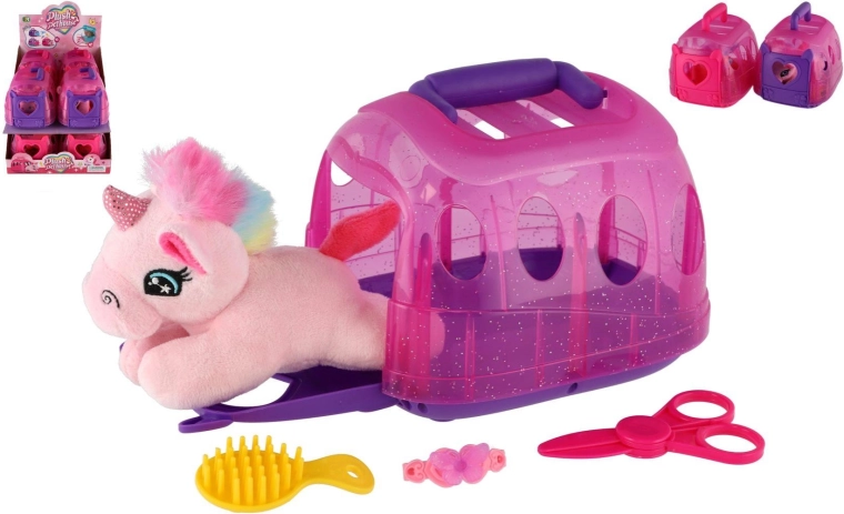 Unicorno di peluche in trasportino - 1 pezzo