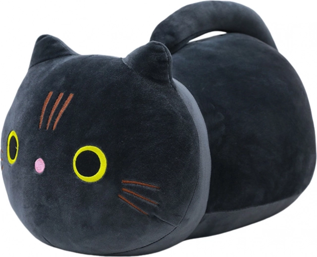 Gatto nero in peluche con lunga coda 40cm