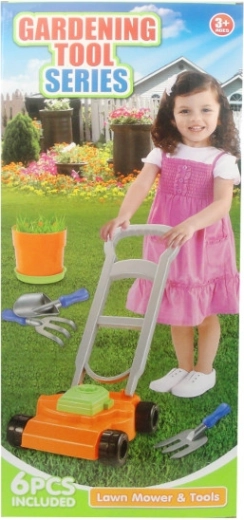 Set da giardino con tosaerba e accessori per bambini