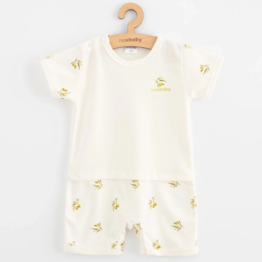Tutina estiva per neonati in cotone biologico New Baby Olive 80 (9–12 mesi)