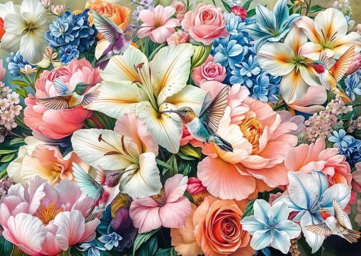 Puzzle Fiori in tonalità pastello 1000 pezzi SCHMIDT