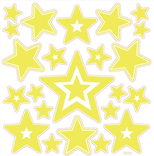 Adesivi 3D luminosi da parete – stelle