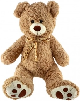 Orsetto di peluche con fiocco 72 cm marrone chiaro