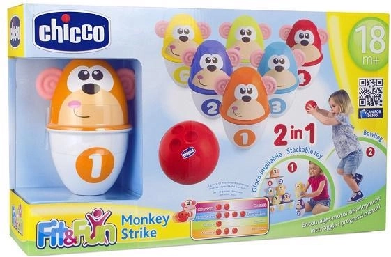 Chicco birilli Scimmiette Allegre, 6 pz (da 18 mesi)