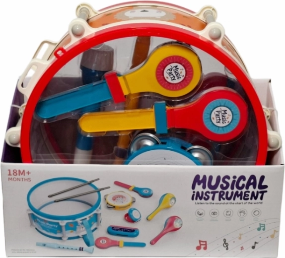 Set di strumenti musicali per bambini con grande tamburo