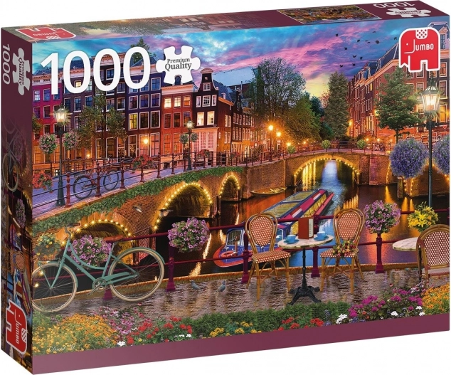 Puzzle JUMBO canali d'acqua di Amsterdam – 1000 pezzi