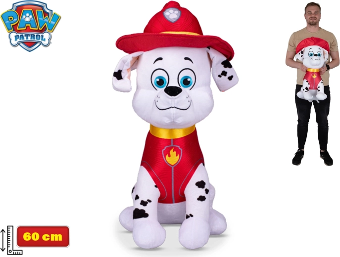 Cane di peluche Marshall – Paw Patrol, 60 cm, seduto
