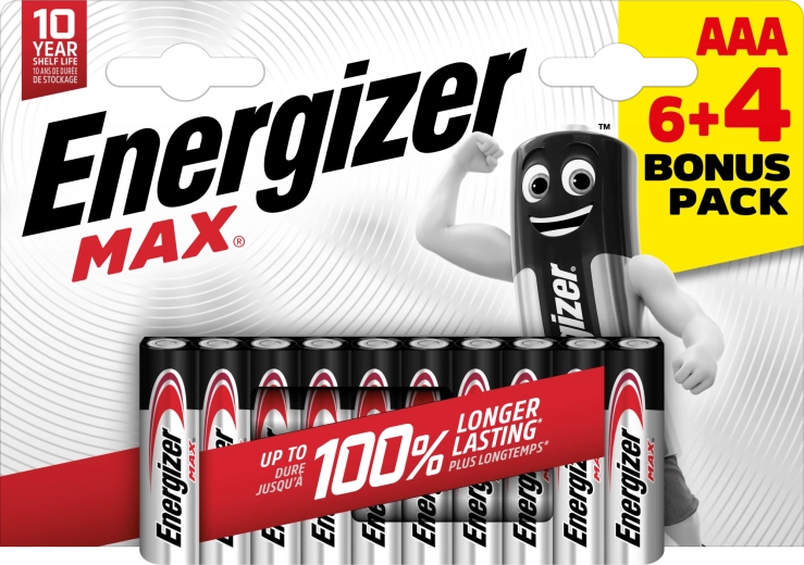 Energizer Max AAA batterie alcaline 10 pz