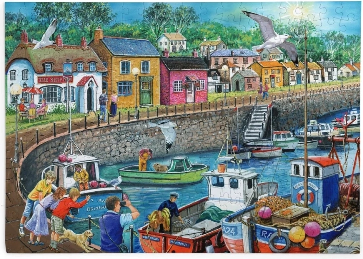Puzzle House of Puzzles Nel porto con i gabbiani, 250 pezzi grandi
