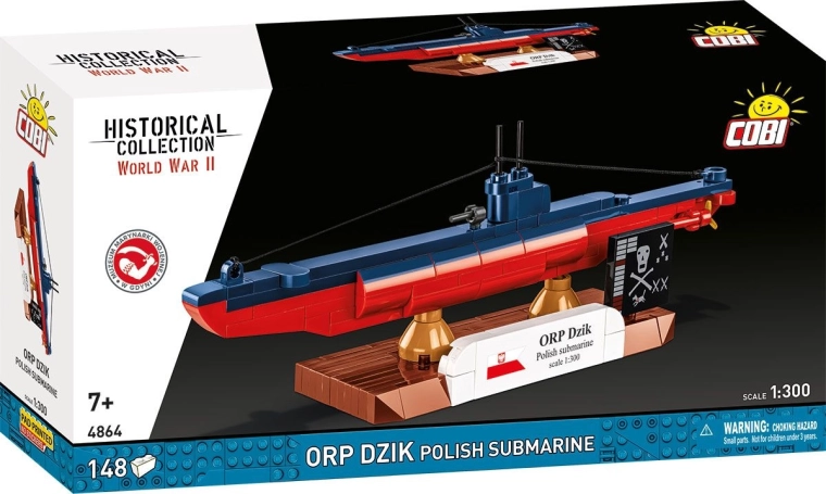 Set di costruzioni COBI ORP Dzik – sottomarino polacco 1:300 (148 pezzi)