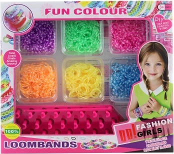 Set creativo per realizzare braccialetti con elastici