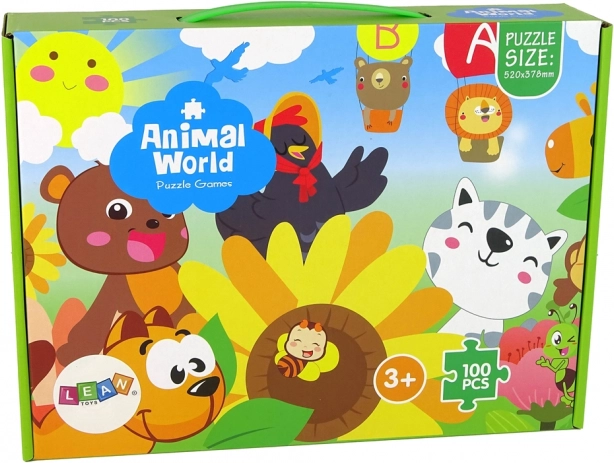 Puzzle per bambini con motivo di animali 100 pezzi