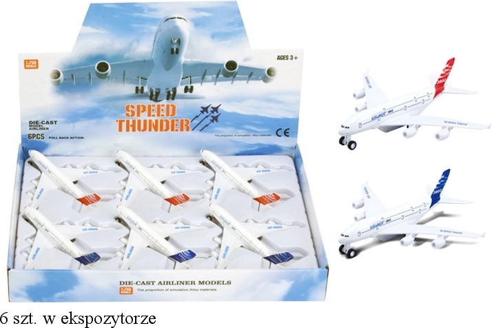 Aereo in metallo a retrocarica – giocattolo per bambini