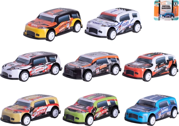 Macchinina sportiva in metallo con carica a retrofrizione
