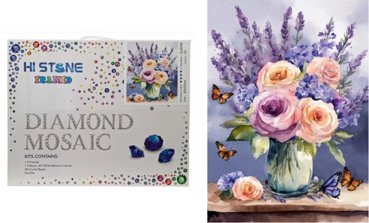 Mosaico di diamanti Fiori nel vaso