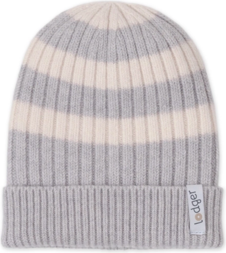 Cappellino Lodger Stripe in merino storm 0–3 mesi
