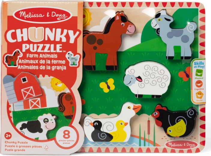 Puzzle chunky in legno fattoria MELISSA & DOUG