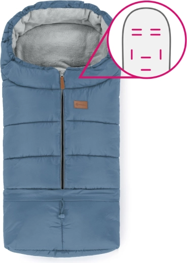Petite&Mars sacco nanna regolabile 3in1 Jibot orizzontale ocean blue