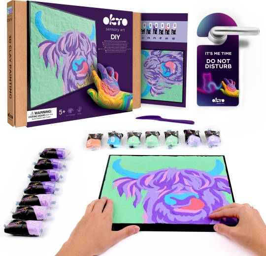 Okto Bovino irlandese – kit creativo di pittura con argilla secondo i numeri 29 × 29 cm