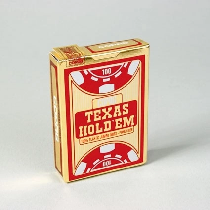 Carte da poker Texas Hold’em – in plastica, indice grande, 54 carte