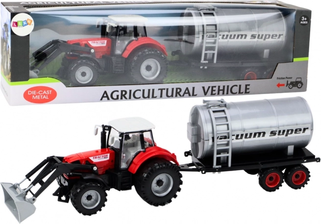 Giocattolo Trattore con Cisterna a Guida Rossa