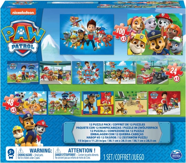 Set di puzzle grandi Paw Patrol 12 pz