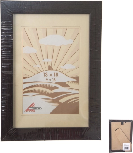 Cornice fotografica in legno marrone 13 × 18 cm