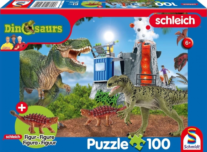 Puzzle SCHMIDT Schleich dinosauri preistorici 100 pezzi con figurina