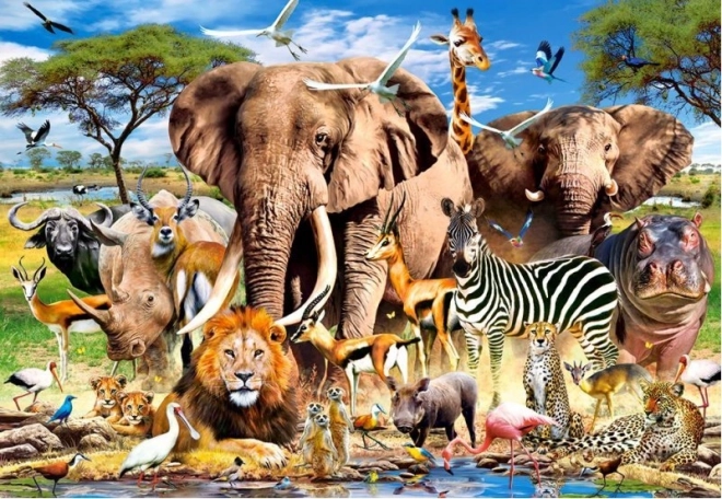 Puzzle 260 pezzi Animali della Savana
