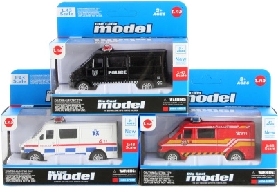 Macchinina di soccorso in metallo a ruota libera