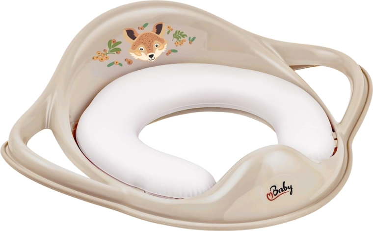 Riduttore WC Maltex con maniglie, morbido The Nature Buddies volpe, beige