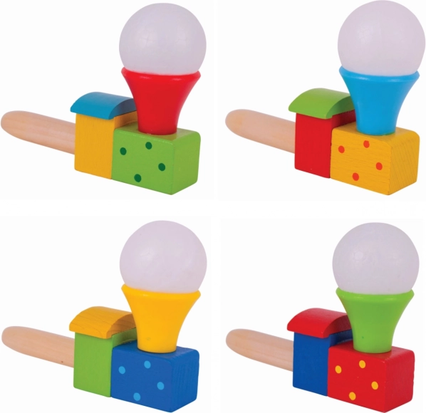 locomotiva a soffio in legno con pallina BIGJIGS TOYS