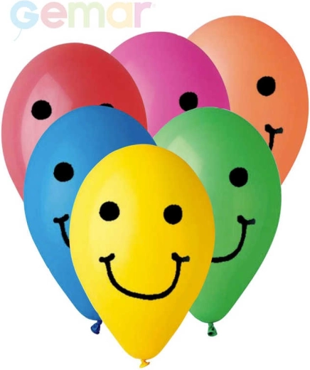 Palloncino gonfiabile pastel Gemar con stampa Smile 26 cm - 1 pezzo