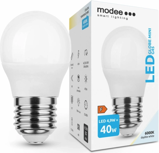 Lampadina LED G45 E27 4,9 W bianco freddo – Modee Smart Lighting