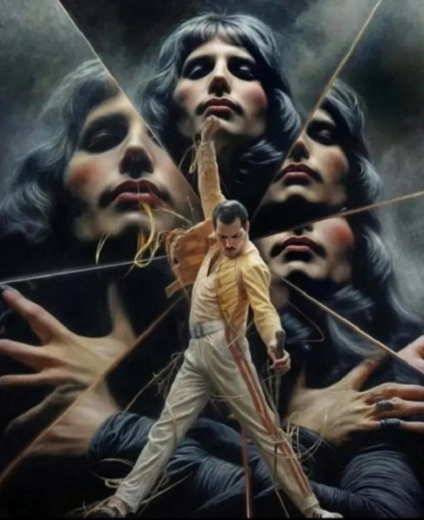 Dipingere con i numeri Freddie Mercury 40 × 50 cm