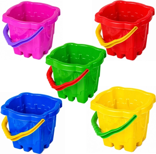 Secchiello castello per la sabbia – mix di colori
