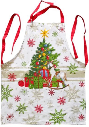 Grembiule da cucina natalizio TORO in cotone 65 × 80 cm