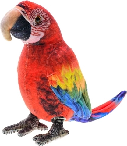 Pappagallo ara di peluche 20 cm