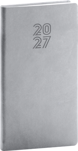 Agenda tascabile Notique Aprint 2027 grigia 9 × 15,5 cm
