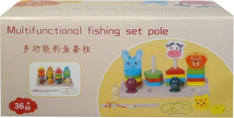 Puzzle educativo in legno 2 in 1 per bambini