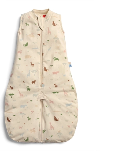 ErgoPouch sacco nanna e tuta 2in1 in cotone biologico Savannah 0,2 TOG (8–24 mesi, 8–14 kg)