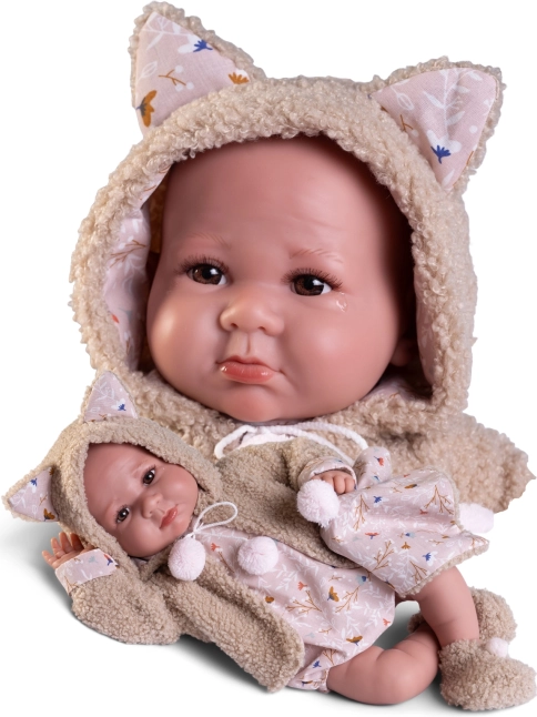 Bambola realistica neonato Antonio Juan Luca con corpo morbido 42 cm