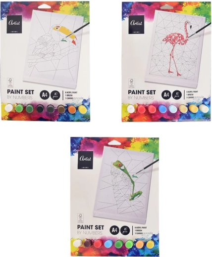 Kit creativo di pittura con i numeri (10 immagini)