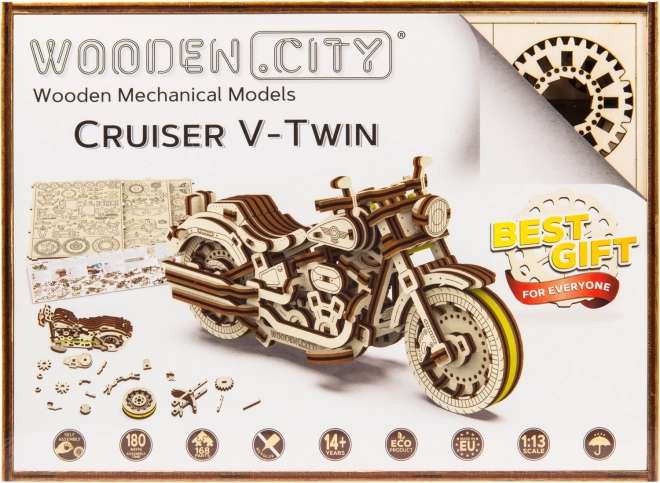 WOODEN CITY puzzle 3D Moto Cruiser V-Twin 168 pezzi