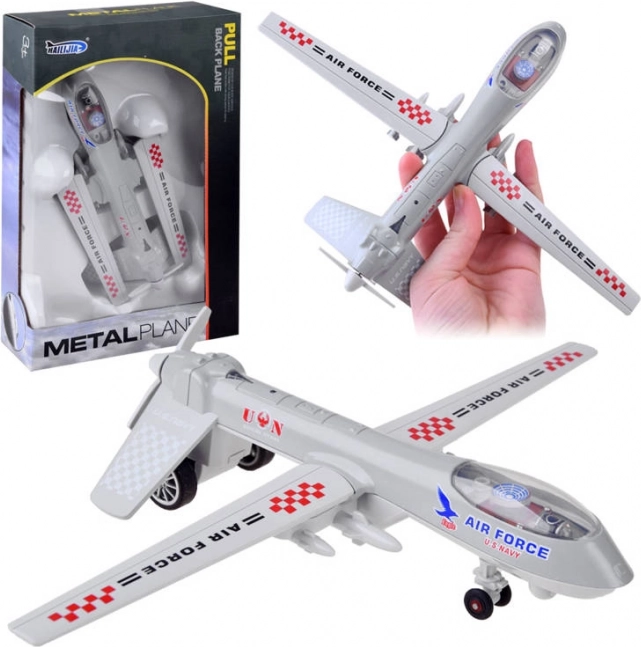 Drone di metallo con effetti bellici