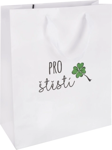 Borsa regalo in carta Per fortuna 26 × 10 × 32 cm