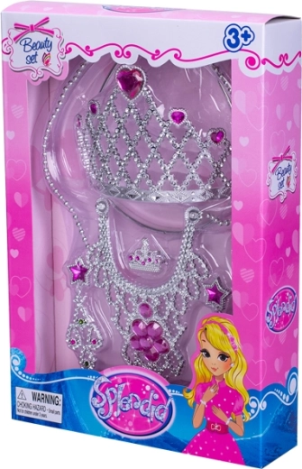 Set di bellezza per bambini con corona e gioielli