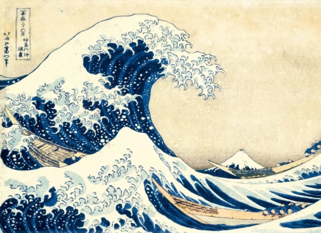 Puzzle 1000 pezzi Hokusai La grande onda di Kanagawa