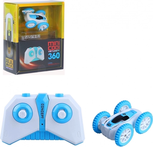 Mini auto blu telecomandato acrobatico