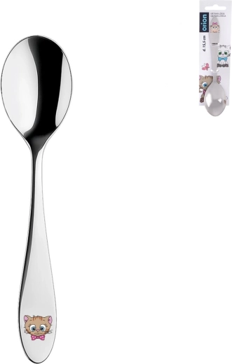 Cucchiaio per bambini in acciaio inox Gatti